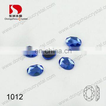 DZ-1012 oval shaped flat back crystal rhinestones for jewelry making