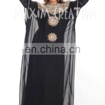 New Black Long Wedding African Abaya 2017