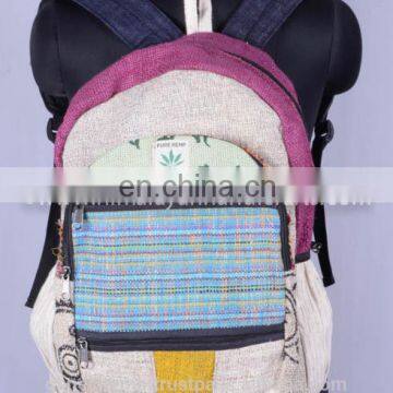 Latest Fashionable Canvas Hemp Backpack HBB 0038