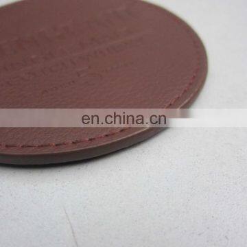 Factory Supply Leather pu Coaster With Debossed Logo photo-3