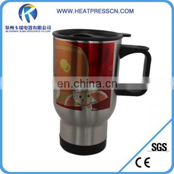 Stainless Travel Mug Silver For Sublimation Dye Heat transfer