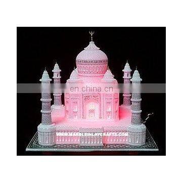 Marble Taj Mahal Replica Miniature ~ Hand Carved Decorative Taj Mahal Model Showpiece ~ Valentine Gifts ~ Indian Souvenir