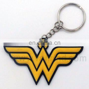 Wholesale new design silicone logo keychain,custom logo keyring