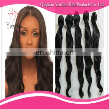 Qingdao yotchoi 2013 hot sale factory cheap price high quality brazilian hair weft