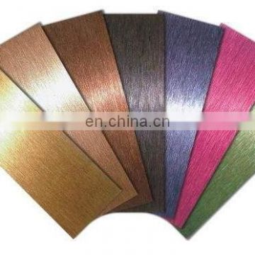 Color brushed stainless steel sheets on both sides for decoration