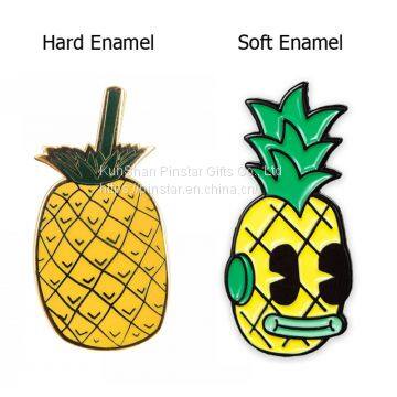 Pineapple Hard Soft Enamel Pin Custom photo-3