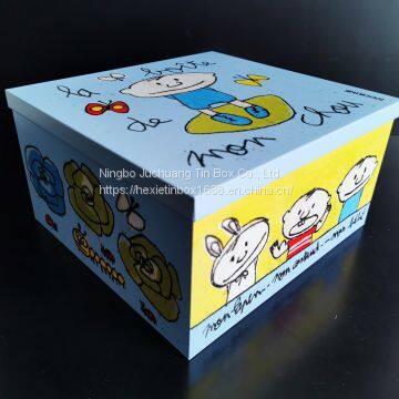 For Food / Biscuit Cookie Opened Tin  right angle Square  big Tin Box