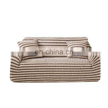 China Manufacturer Latest Design Seersucker Couch Protector Spandex Elastic Stretch Universal Sofa Cover For Home Decor photo-2