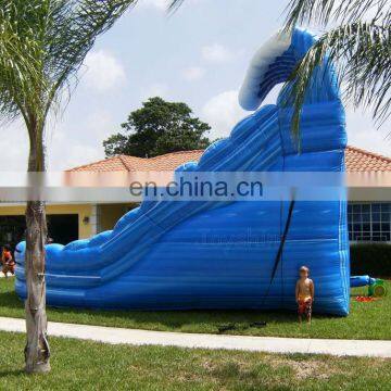 Inflatable Blue Marble Water Slide Double Curved Backyard Slip and Slide For Children photo-4