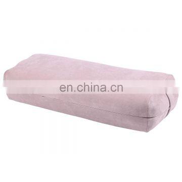Hot Selling Wholesale High Quality ECO Memory Sponge Filling Organic Suede Cover Rectangle Yoga Pillow Bolster With Handles photo-6