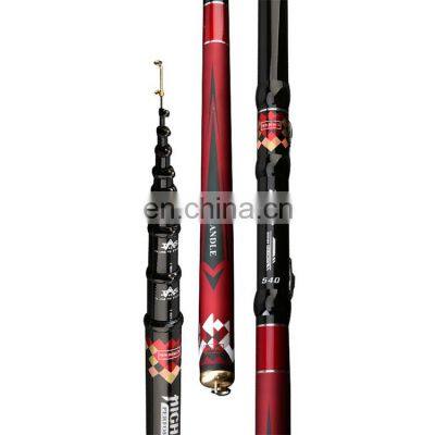 Hard Carbon Fiber Hand Fishing Pole Telescopic Fishing Rod 4.5 M 5.4 M  6.3 M 7.2 M Rock Rod