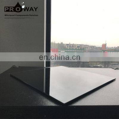 Shower Cabin Sliding Door Flat Curved Black Color bathroom tempered glass door