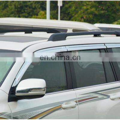 Chrome Door Visor Side Window Deflector Shade Sun Rain Shield Silver Strips Guard for Toyota Land Cruiser Prado 2009 photo-2