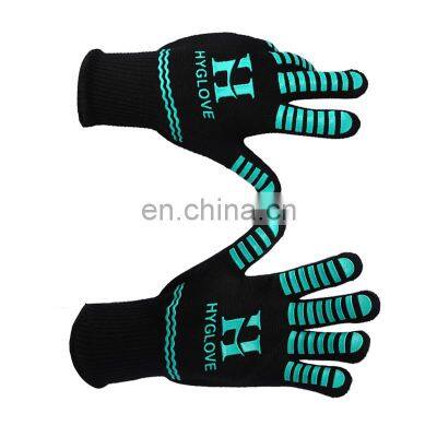 HY OEM 932F Extreme Heat Resistant BBQ Grill Gloves For Kitchen Cooking