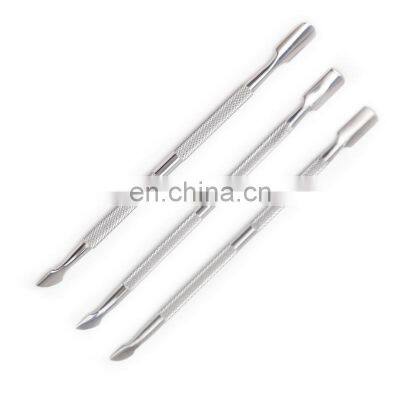 Nail Cuticle Pusher Double-heads dead skin push stainless steel nail removal steel push nail art manicure nursing tool