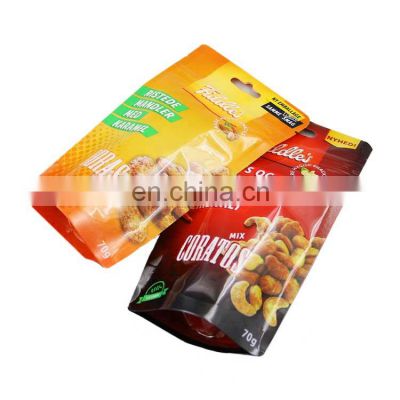 Stand up food bags for nut dried fruit food packaging bag Cashew nut packing