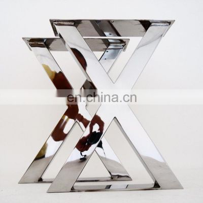 Modern X Shape Table Legs Bench Feet Furniture Legs Dining Table Base Wholesale Stainless Steel for Sale G800085 Metal