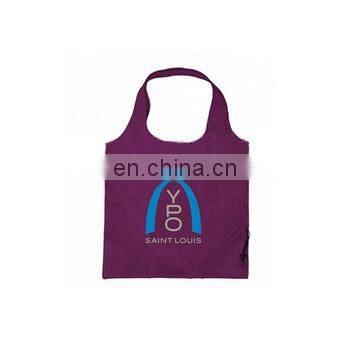 Custom Printed Foldaway Cinch Corner Polyester Shopping Bag