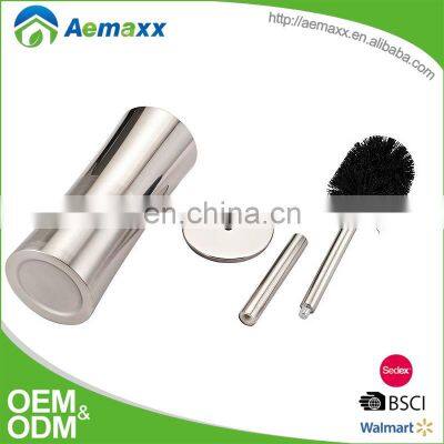 Высококачественная простая по дизайну стальная цилиндрическая туалетная чистящая щетка с держателем для щетки photo-3