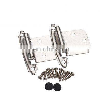 2 Pack Self Closing Cabinet Door Hinges Satin Nickel