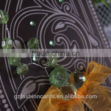 2016 Luxury Laser Cut Greeting Bowknot Handbag Wooden Wedding Invitation Card photo-4