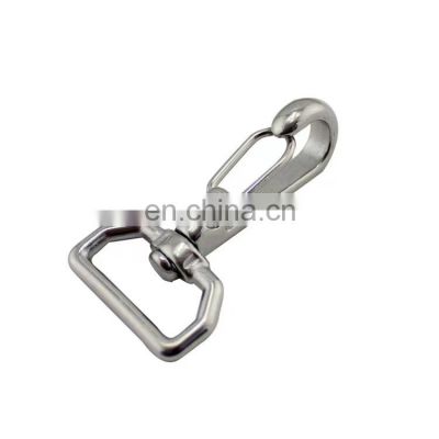 Hot Selling Stainless Steel Swivel-Eye Bolt Spring Snap Hook Square Ring Swivel Quick Hook Hiking Camping Carabiner Pet Chains