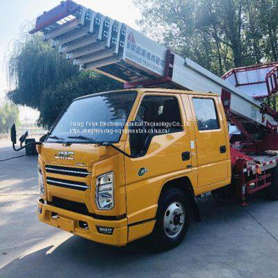 Aerial Work Vehicle 23m Straight Arm Manned Climbing Vehicle Loading Ladder Car Mobile Lifting Car photo-4