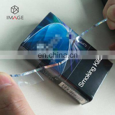 Aluminum Silver Holographic Anti-counterfeit Tear Tape for Tobacco Packing photo-3