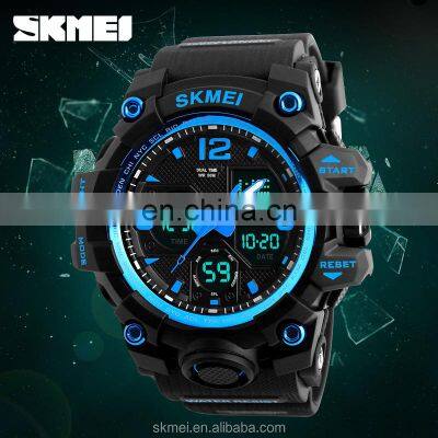 China manufacturer 52 meter water resistant watch Skmei 1155B analog digital watch