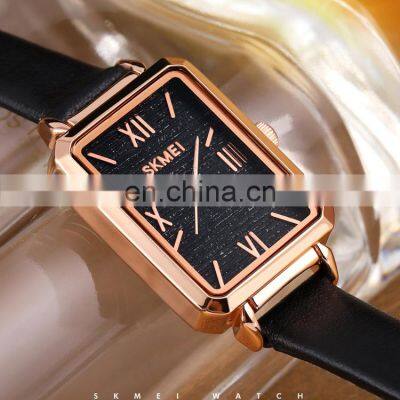 1706 Girls Wrist Watch Genuine Leather Strap Watch Jam Tangan Wanita Waterproof