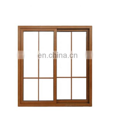 Weika brand wood color pvc sliding window  wooden-grain windows