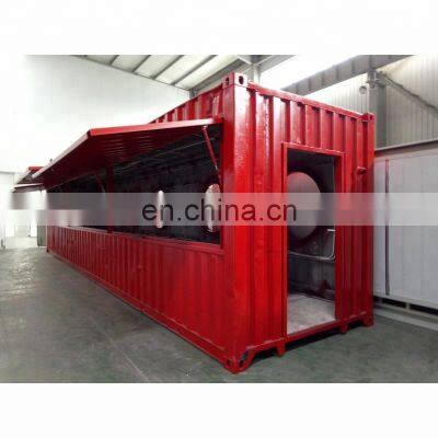 steel structure building container restaurant from shipping container