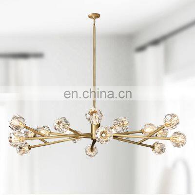 Modern Crystal Molecular Chandelier ceiling Lighting Fixture for Living Room Bedroom Dining Room kitchen island Foyer Lobby