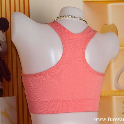 Women's 2 Piece Seamless No Show Lingerie Set Racerback Bra and High Waisted Underwear