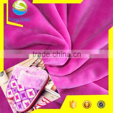 100% polyester velboa fabric and textile for slipper