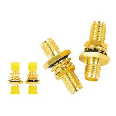 SMA-KKY Antenna Coaxial Adapter Waterproof Nut Mount SMA Female Straight Connector