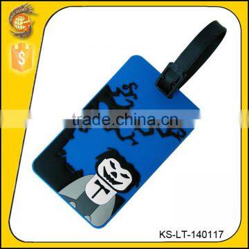 eco-friendly promotional standard size soft pvc luggage tag