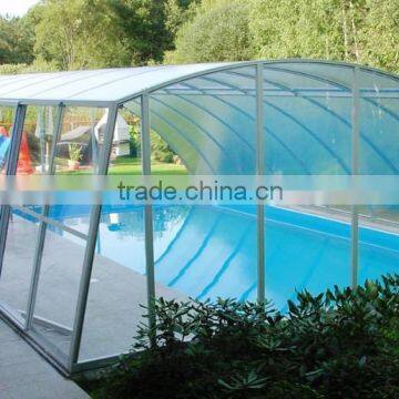 Slope Type of Polycarbonate Aluminium Swimming Pool Covers and Enclosures