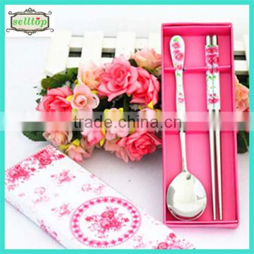 Cheap satinless steel tableware chinese wedding souvenir