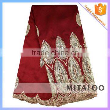 Mitaloo 2015 New Coming New Design Embroidery Lace Nigeria Wedding Lace Fabirc MGP1010 photo-4