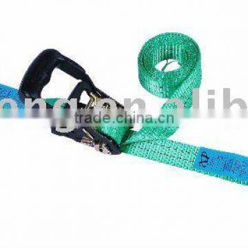 35mm 2T Ratchet Tie Down,35MM 2000KGS ratchet strap,rubber grip