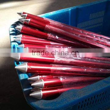 High quality red anodized aluminum pipe fitting (aluminum pipe end caps, aluminum pipe clamp)
