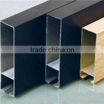 powder finished aluminium extrusion for glass glazing
