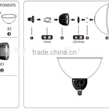 High Quality Rating Bridgelux COB 30W LED High Bay Light DLC Approved 5 Years Warranty photo-5