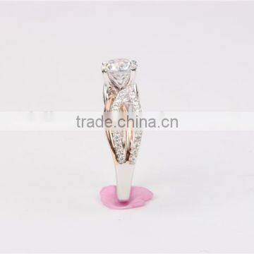 2016 High Quality 925 cz Wedding Ring Rose Gold Plated Jewelry photo-4