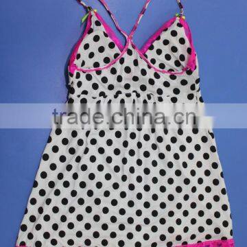 Hot Sexy Black Dot Lace Decorated Lady Babydools Lingerie photo-2