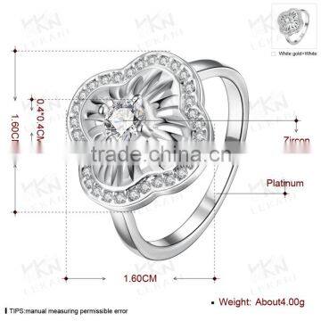 Fashionable Thailand Titanium Wedding Diamond Ring for Girls photo-3
