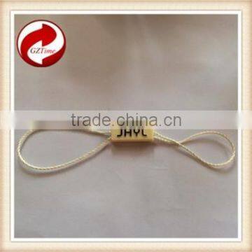 Fashional Good Quality Plastic Seal Tag With Logo String Seal Plastic Hook Hang Tag