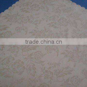 Satin flower design jacquard table cloth