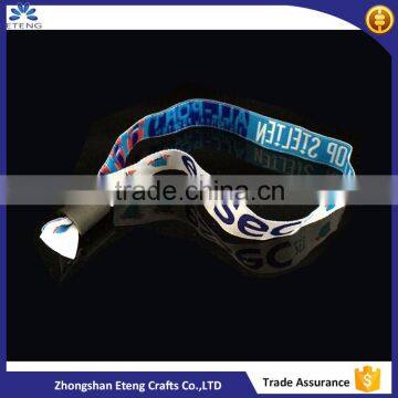 Woven your logo custom fabric wristband for event